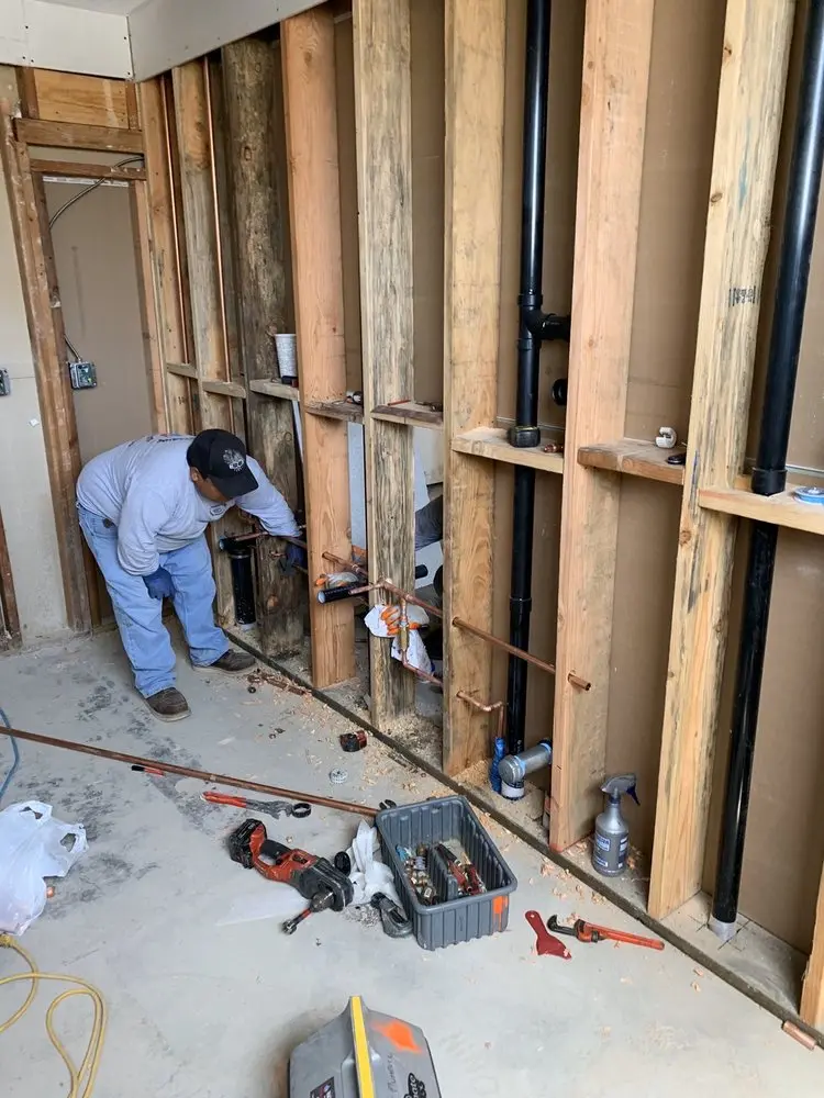 Commercial rough-in plumbing for Trenchless Sewer Repair in Cleveland Circle